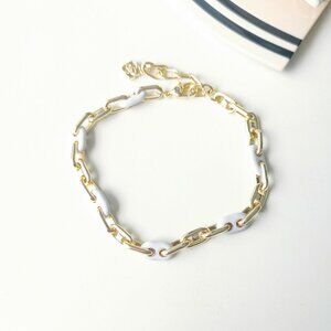 Kendra Scott Bailey Gold White Mix Chain Bracelet